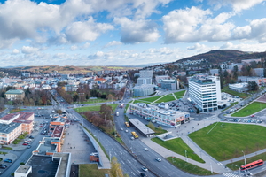 die Aussicht aus dem Wolkenkratzer Zlíns